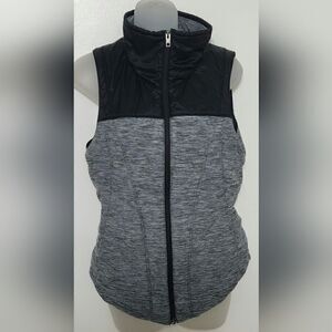 The North Face Pseudio Gray & Black Sleeveless Full Zip Vest Size S